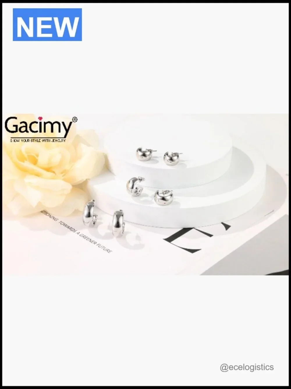 14K Gold Plated Small Hoop Earrings for Women Sterling Silver Post